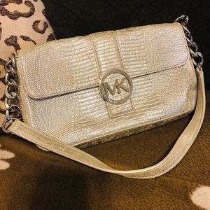 Michael Kors metallic shoulder bag